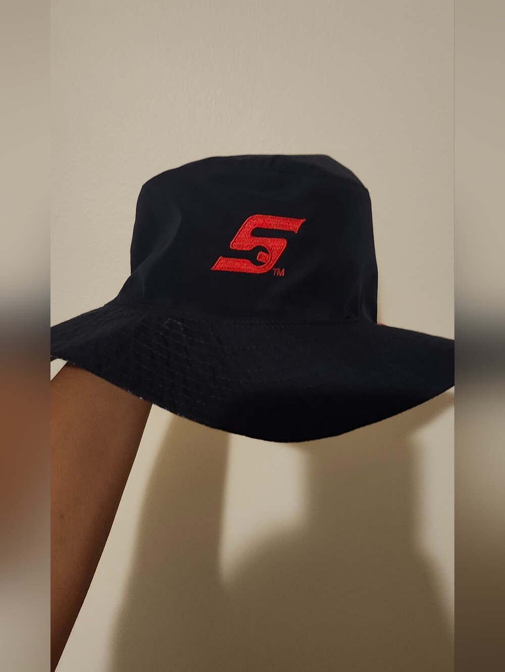 Snap-on American Flag Bucket Hat - Navy with Red & Blue - Picture 2 of 4